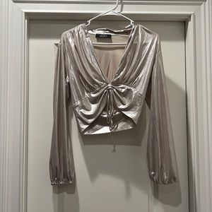 Akira champagne crop top